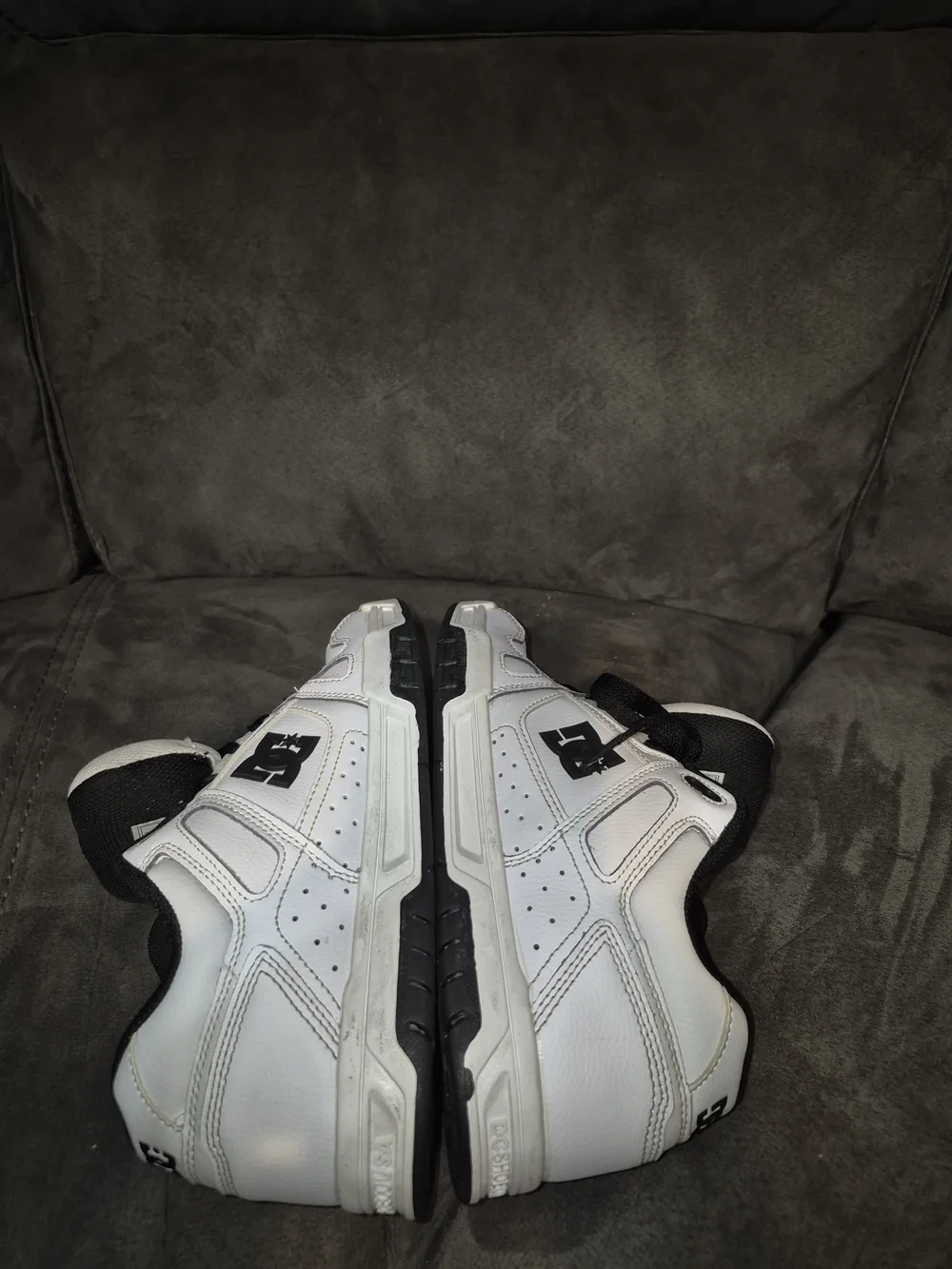 DC White and Black Skate Shoes